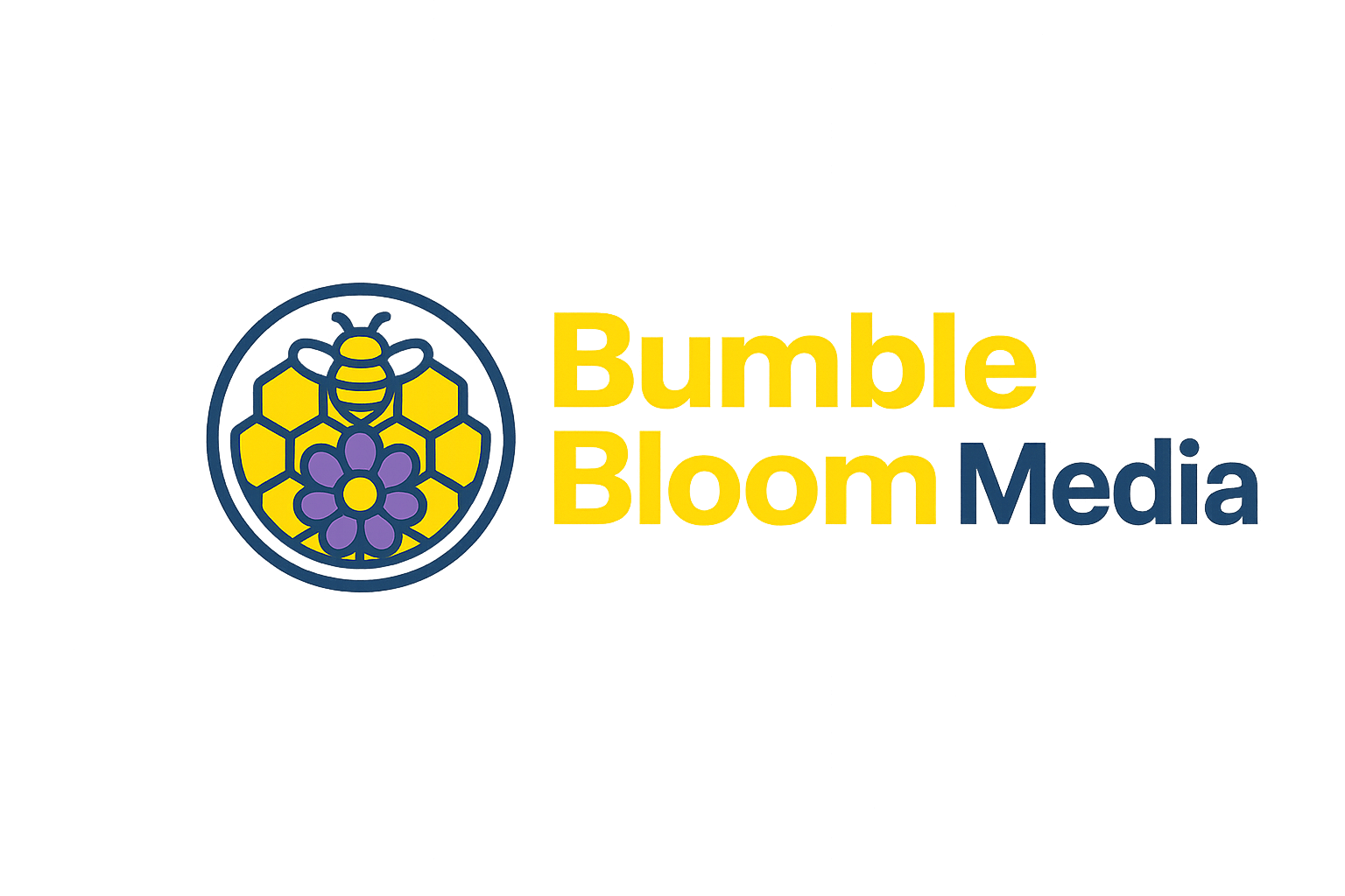 Bumble Bloom Media logo featuring a bee and flower design, representing a content strategy and consulting business focused on transforming content for clients.